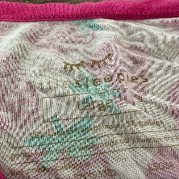 Little Sleepies size Large Sweet Strawberries Short Sleeve Pajama Top Bamboo - Picture 3 of 7